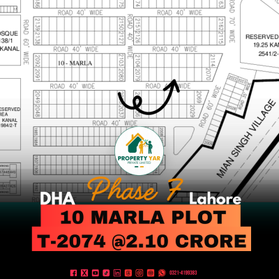 Reasonable Price 10 Marla Plot Available For Sale In DHA Lahore Phase 7