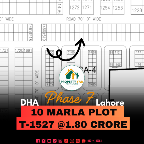 Affordable Price 10 Marla Plot Is Available For Sale In DHA Lahore Phase 7-1