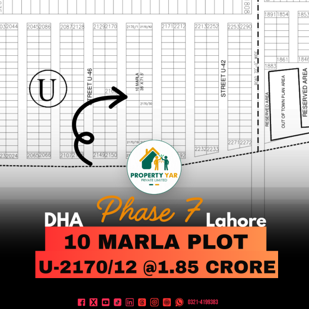 DHA Lahore Phase 7 Block U 10 Marla Affordable Price Plot Available For Sale-1