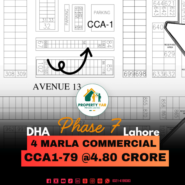 Reasonable Price 4 Marla Commercial Plot Available For Sale In DHA Lahore Phase 7-1