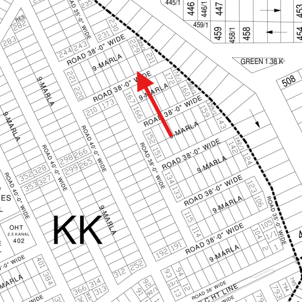 Prime Location 9 Marla Plot Available For Sale In DHA Lahore phase 4 Block KK-1