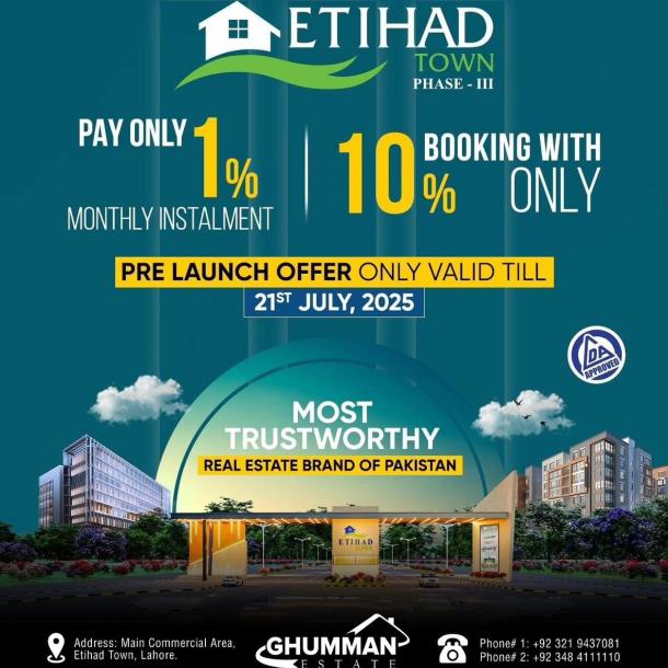 7 Marla Plots Available For Sale On Installment Plan In Etihad Town Phase 3-2