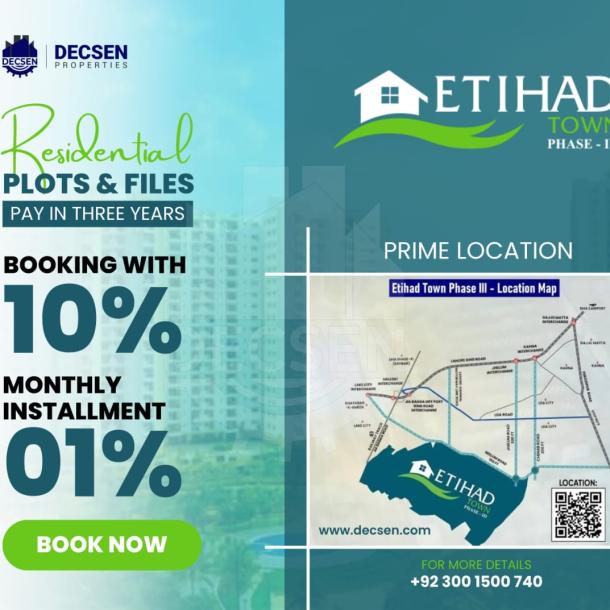 Affordable 10 Marla Plot Available On Installment Plan In Etihad Town Phase 3-1