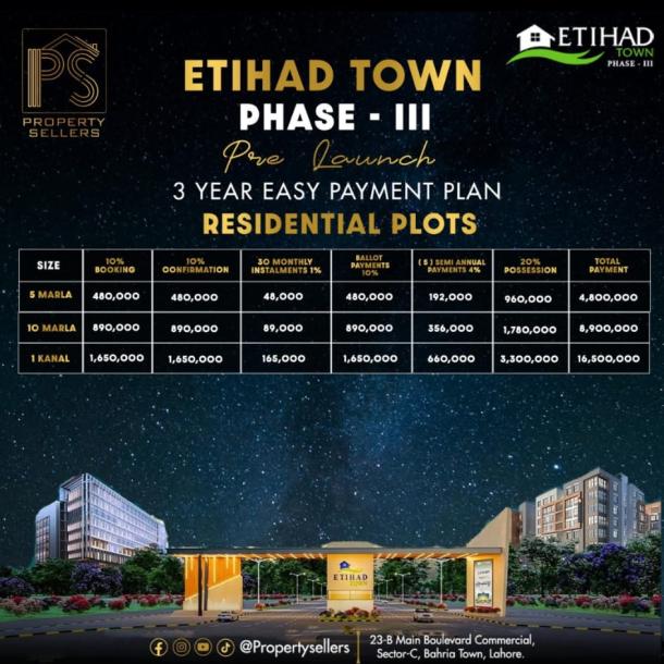 10 Marla Plots Available For Sale In Etihad Town Phase 3 Lahore-2