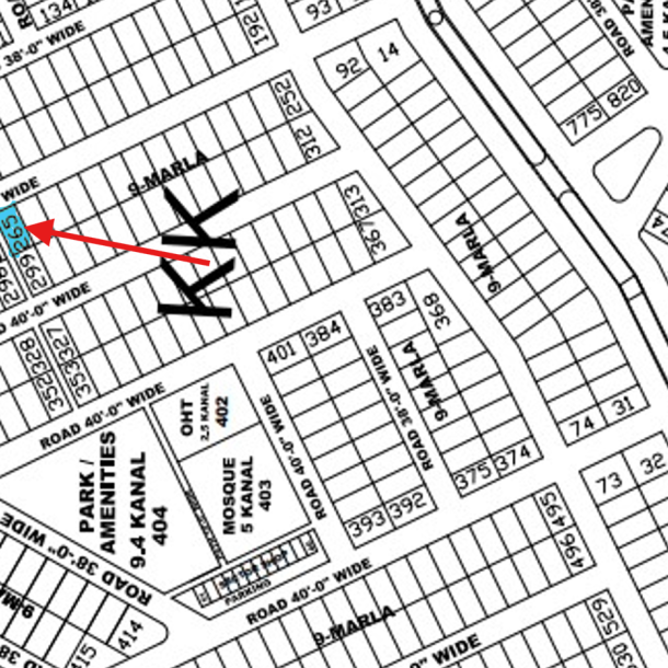 9 Marla Residential Plot For Sale KK-265 Demand 265 Lac In DHA Phase 4 Kk-1