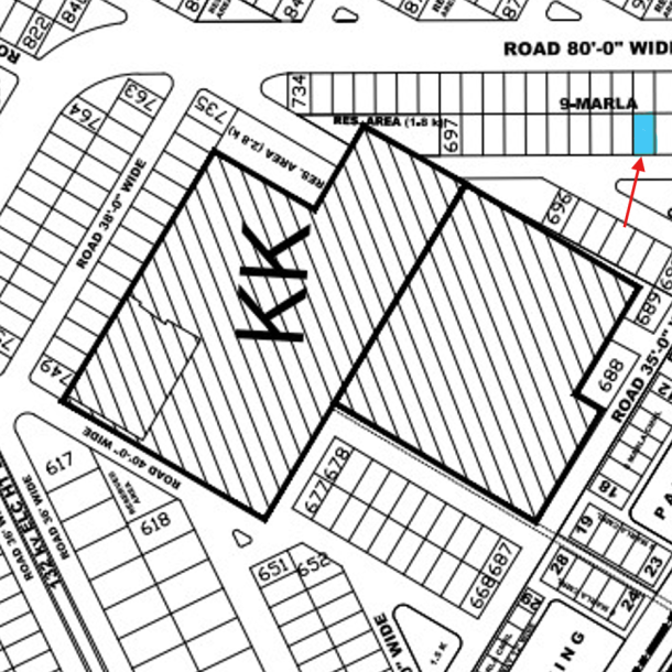 9 Marla Residential Plot For Sale KK -706+ Demand 220 Lac In DHA Phase 4 KK-1