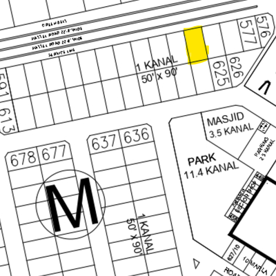 1 Kanal Plot For Sale M-580 Facing Commercial Near Too Park Demand 275 In DHA Phase 5