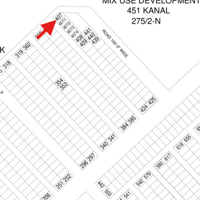 1 Kanal Corner Plot on 100 feet wide road (407-N) Is Available For Sale In Phase 6 DHA Lahore