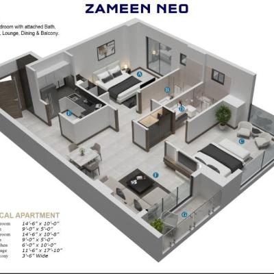 Ideal 2-Bedroom Living Space in Gulberg Phase 3