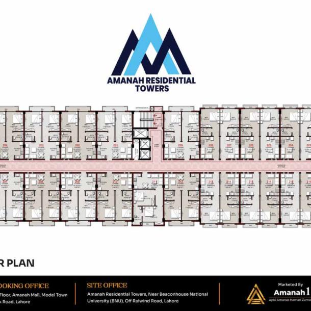 1 Bed Apartment in Amanah Residential Towers Lahore-11