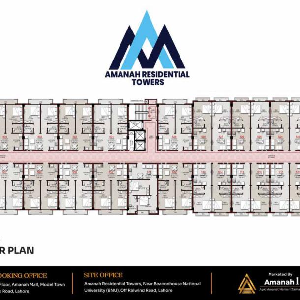 1 Bed Apartment in Amanah Residential Towers Lahore-19