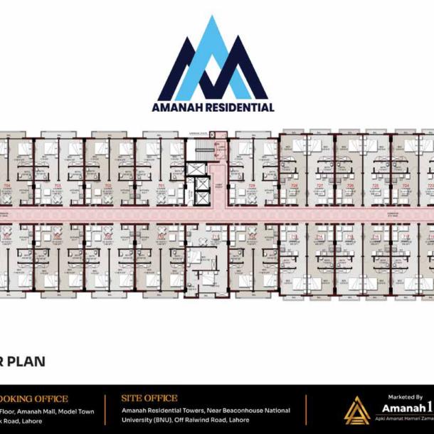 1 Bed Apartment in Amanah Residential Towers Lahore-17