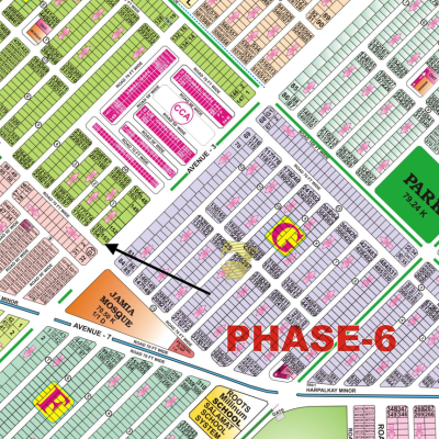 2 Kanal Extravaganza Corner Plot on 70 feet and 150 feet Main Boulevard in Sector C Phase 6 DHA Lahore