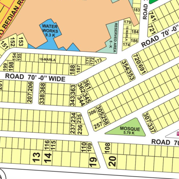 Plot for Sale in DHA: 1 Kanal in Phase 8, Prime Location-1
