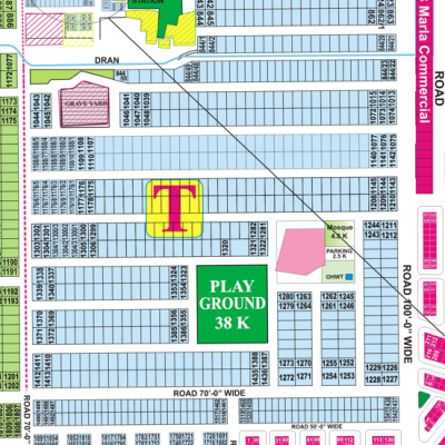 10 Marla Plot For sale in DHA Phase 7, Lahore Pakistan Block T Demand 235 Lac