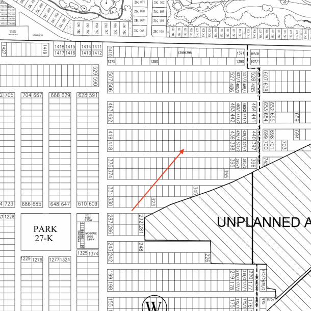 1 Kanal Plot in W Phase 7 DHA Lahore-1