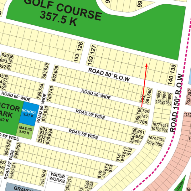 Ultra Prime 2 Kanal Plot Facing Golf Course DHA Phase 9 Prism Lahore Block D-1