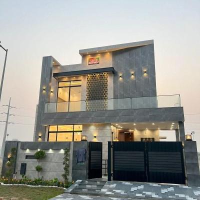 Modern elevation 9 Marla house with basement in DHA Phase 4 Lahore.