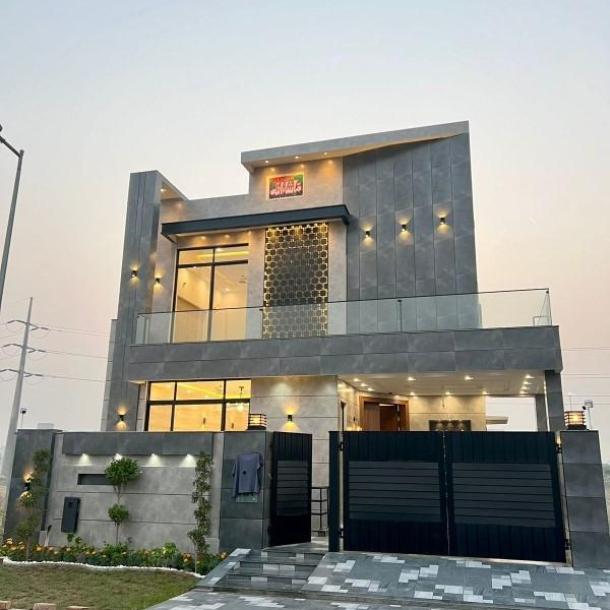 Modern elevation 9 Marla house with basement in DHA Phase 4 Lahore.-1