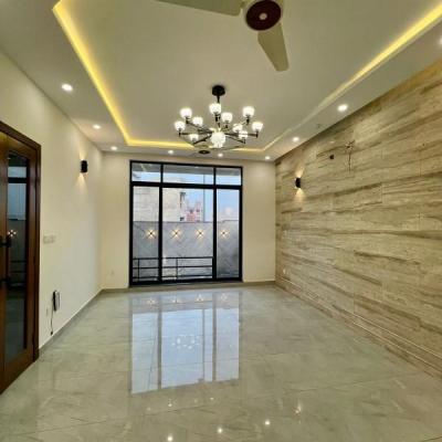 Modern elevation 9 Marla house with basement in DHA Phase 4 Lahore.