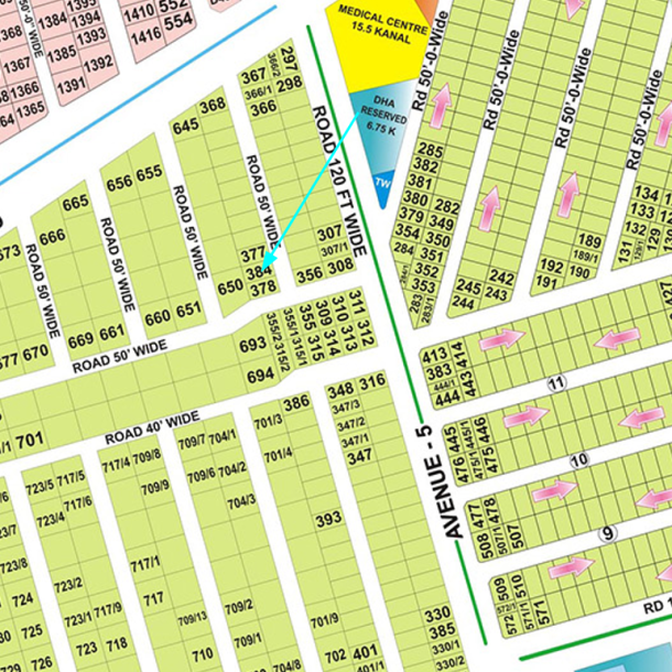 1 kanal Plot In DHA Phase 6 Lahore Block-E-1