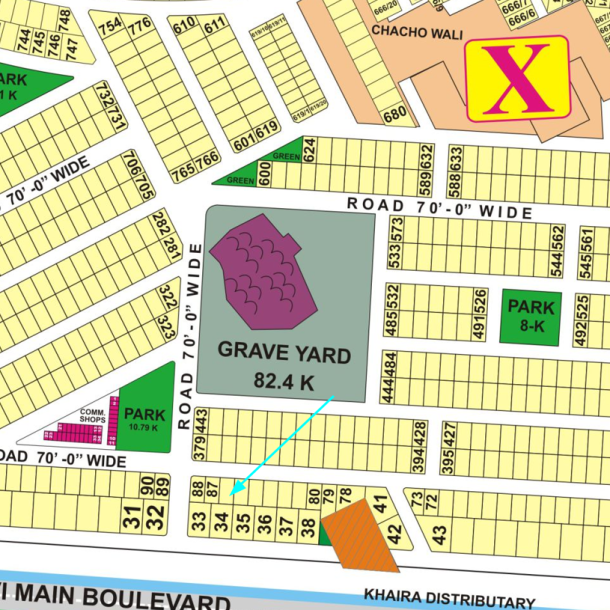 Pairs kanal Plot In DHA Phase 8 Lahore Block-X-1