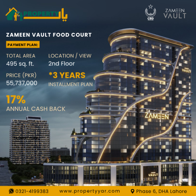 Prime Location Food Court Available for Sale in DHA Lahore Phase 6 Zameen Vault Project