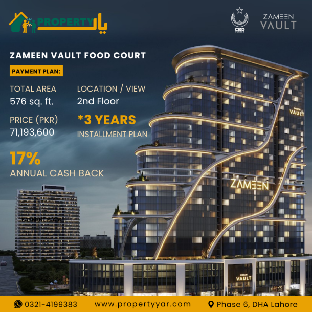 Secure Food Court Property in a Prime Location of DHA Phase 6 Zameen Vault-1