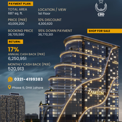 Shop for Sale in Zameen Vault In DHA Phase 6 Lahore
