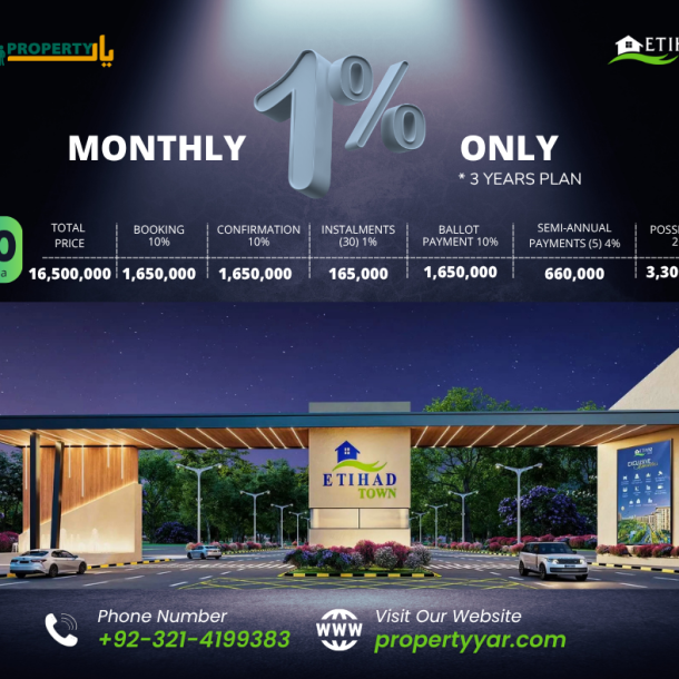 20 Marla Plot File Available In Etihad Town Phase 3 Lahore-1