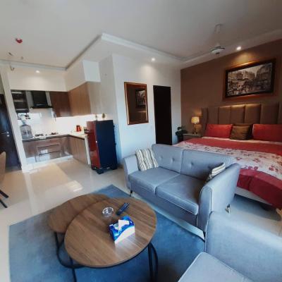 For Rent Defence Luxuery studio Apartment Near DHA Phase 4 Ring Road Lahore.
