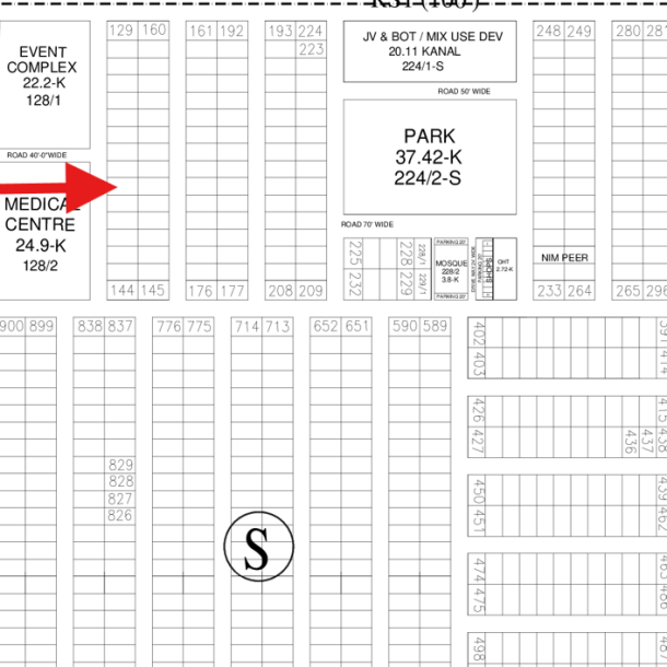 Facing Hospital 1 Kanal Plot For Sale In DHA Lahore Phase 7 Plot No 138-1