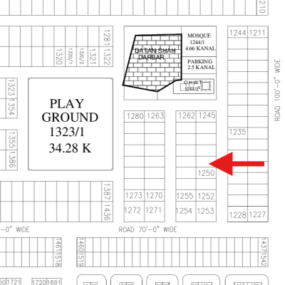 Best Investment Plot For Sale In DHA Lahore Plot No-1249