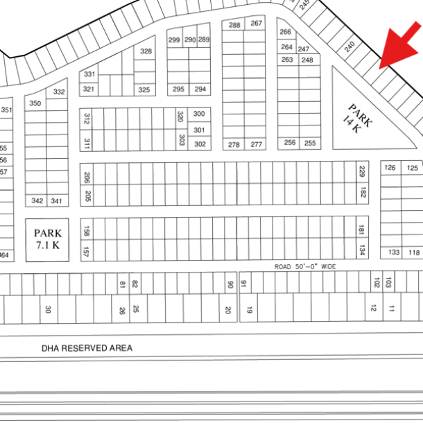 1 Kanal facing park Plot Is Available For Sale In DHA Lahore-1
