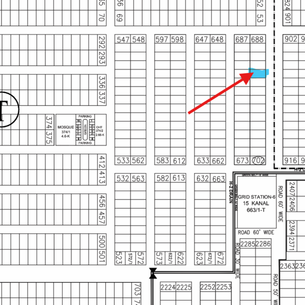1 Kanal Residential Plot For Sale T-692 Demand 345 Lac In DHA Phase 7-1