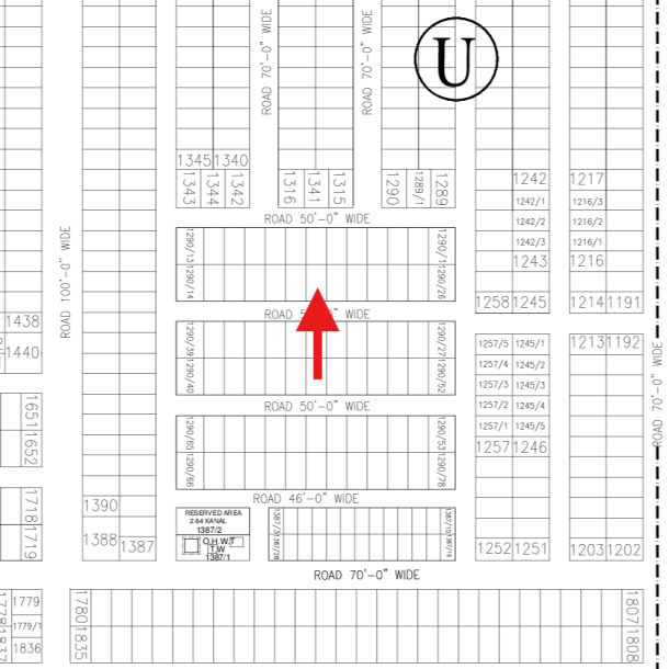 Prime Location 1 Kanal Plot Is Available For Sale In DHA Lahore Plot No U-1290/20-1