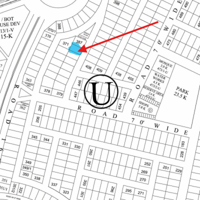 1 Kanal Plot For sale U- 386 Demand 485 Lac In DHA Phase 8