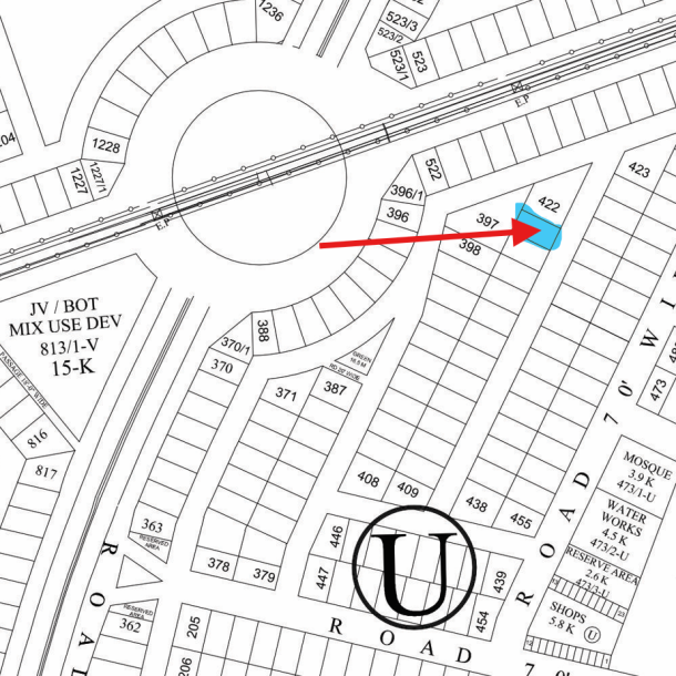 1 Kanal Residential Plot For Sale U - 421 Demand 505 Lac In DHA Phase 8-1