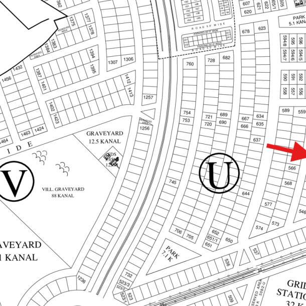 (U-553) Demand 4 Crore Best Investment 1 Kanal Residential Plot On 50 Feet Wide road Close To Park and Commercial Area Is available For Sale In DHA Lahore Phase 8 Sector U-1