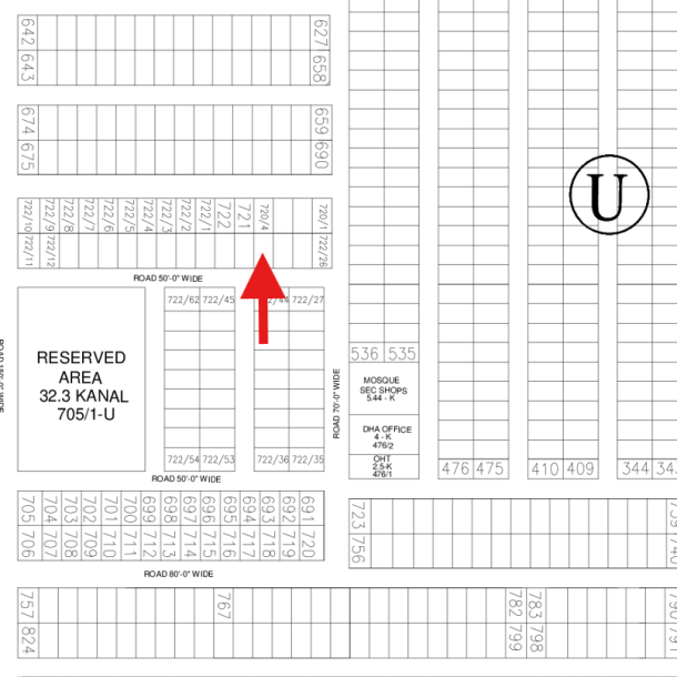 1 Kanal Residential Plot Near To Mosque Available For Sale In DHA Lahore-1