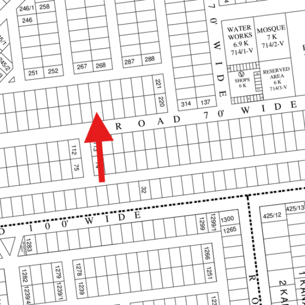 1 Kanal Residential Plot (V-214) Demand 5 Crore Close To Mosque And Park On 70 Feet Wide Road Available For Sale In DHA Lahore Phase 8 Block V-1