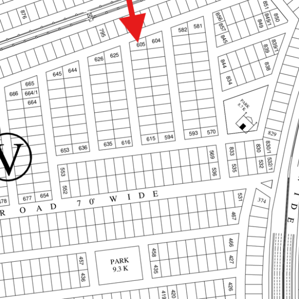 1 Kanal Corner (V-605) Demand 5.25 Crore Close To Park On 40 Feet Wide Road Available For Sale In DHA Lahore Phase 8 Sector V-1