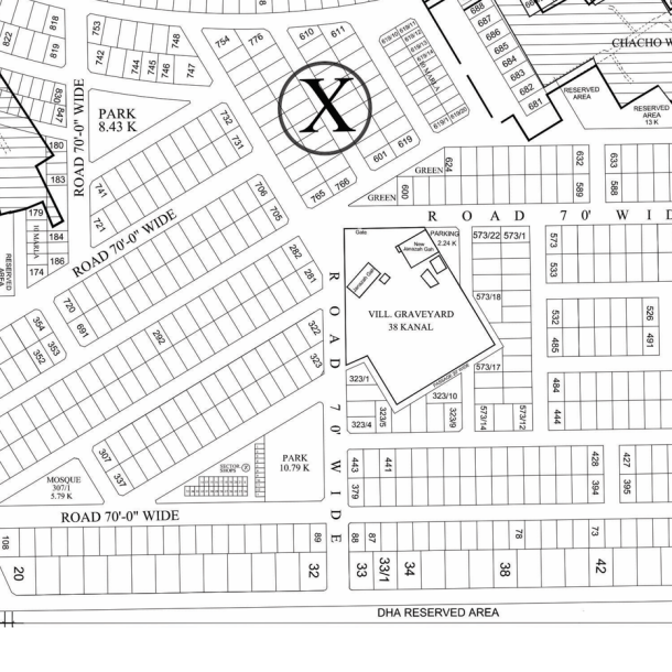 44 Marla Corner Plot For Sale X-19 Demand 1150 Lac In DHA Phase 8-1