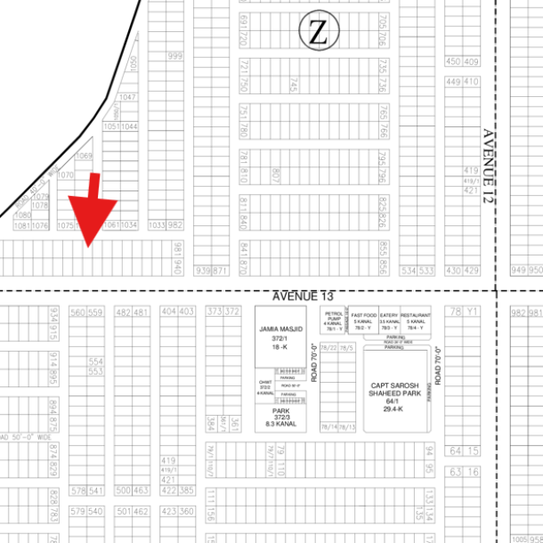1 Kanal Excellent Location plot Is Available For Sale In DHA Lahore-1